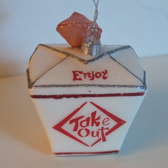 NWT Figural Chinese Take Out Ornament Christmas Tree Ashland Holiday Decoration - Picture 9 of 10